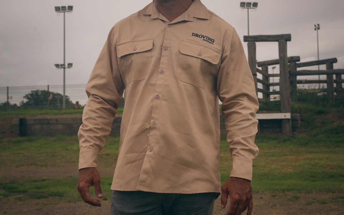 Droving Sand Long Sleeve Drill Shirt
