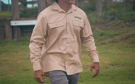 Droving Sand Long Sleeve Drill Shirt